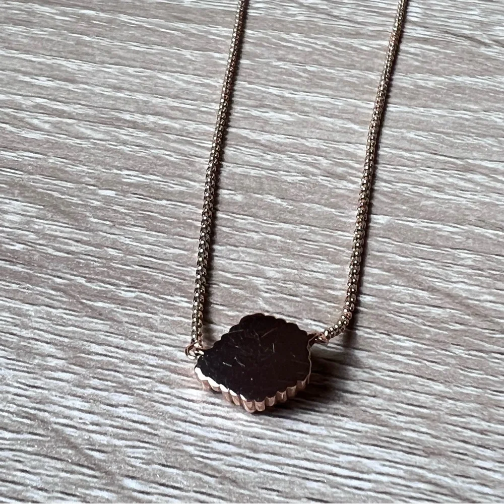 Karen Scott Gold Necklace with Iridescent Gem